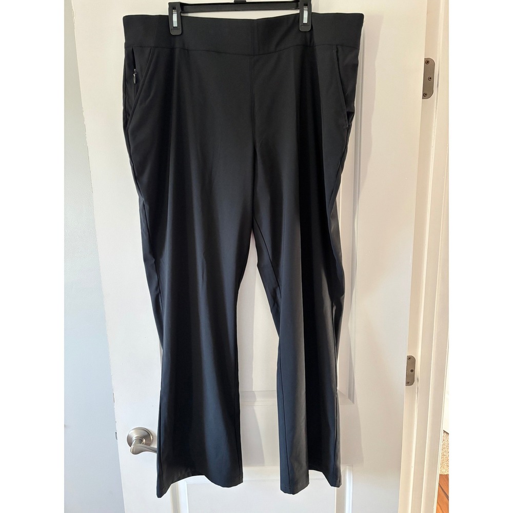 Columbia Anytime Casual Pants Womens XXL Black Bootcut Hiking Outdoor AK3294